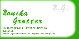monika grotter business card